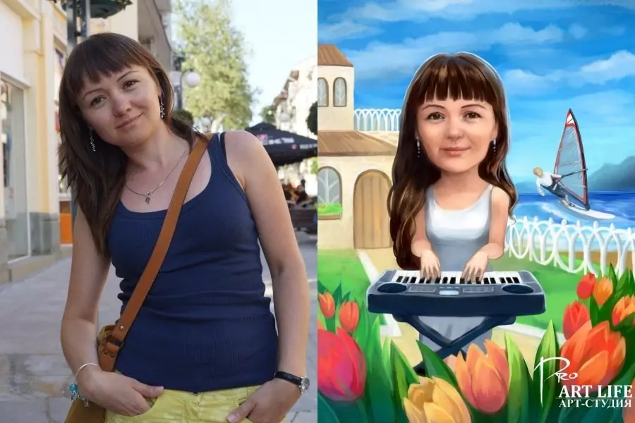 Шарж актрисы