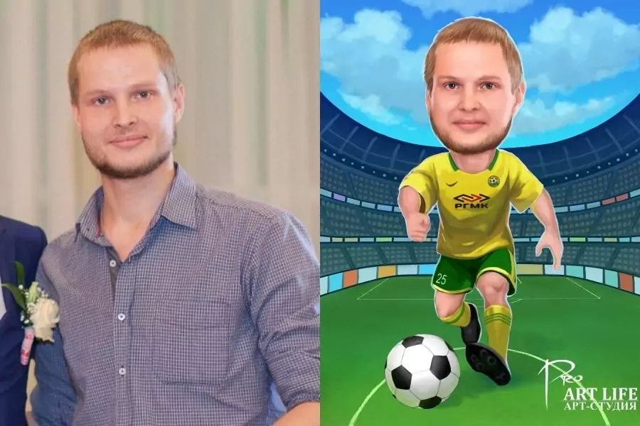 Футбольный шарж