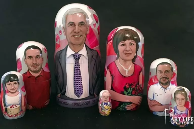 Роспись матрешек по фото