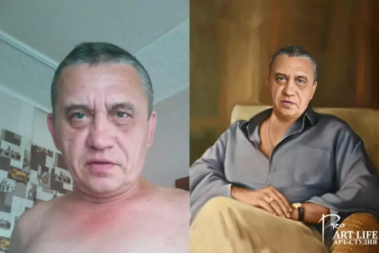 Портрет мужчины под живопись