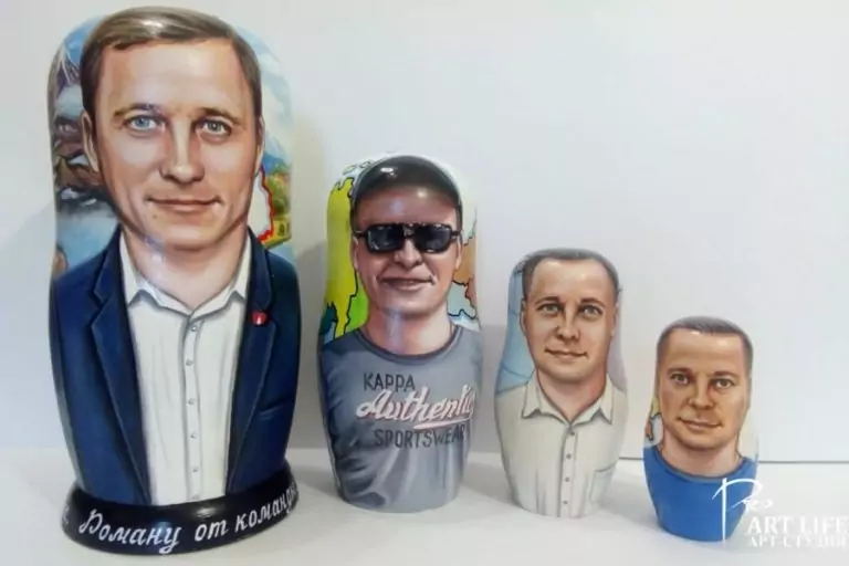 МАТРЕШКА ПО ФОТО В ПОДАРОК ОТ КОЛЛЕКТИВА